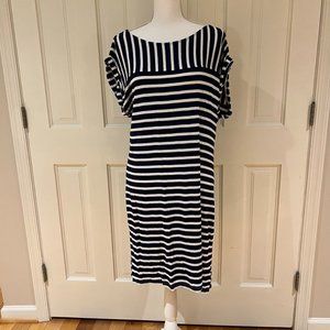 Navy & White stripe dress
